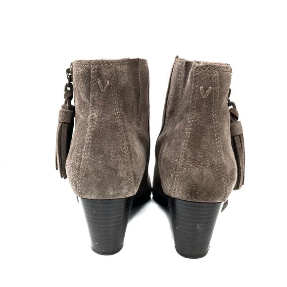 Vionic Madeline Bootie Taupe Suede Comfort Arch Support Zip Ankle Boots  Western - Picture 16 of 16